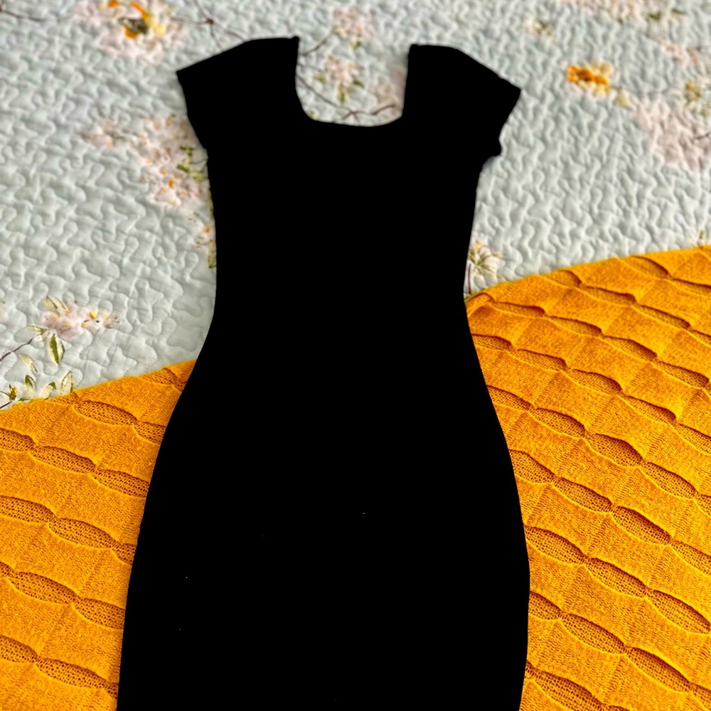 Pull&Bear black basic mini womens dress